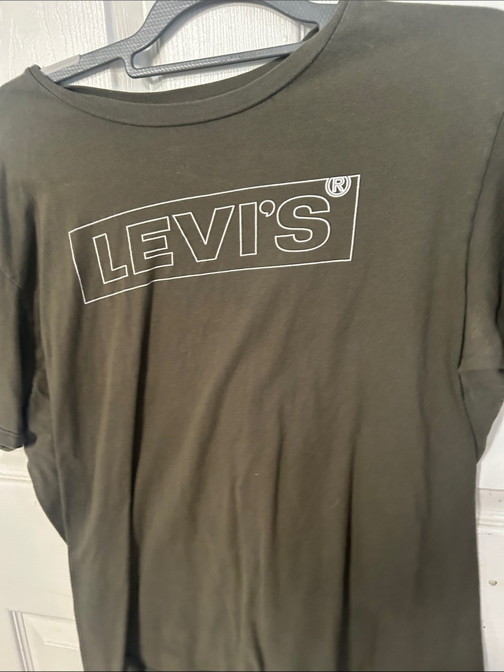 Levi's Olive Green Crew T-Shirt with White Logo